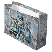 Zilveren Golf Elf Groot Cadeauzakje (Voorkant Gekanteld)