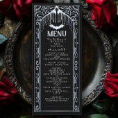 Zilveren Gotische Vampier Kathedraal Wedding Menu