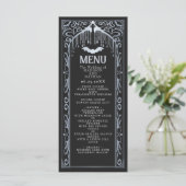 Zilveren Gotische Vampier Kathedraal Wedding Menu (Staand voorkant)