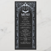 Zilveren Gotische Vampier Kathedraal Wedding Menu (Voorkant)