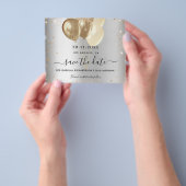 Zilveren gouden ballonnen verjaardag budget save t flyer (Hand)
