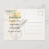 Zilveren Gouden Klokken en Baubles Kerstfeest Uitnodiging Briefkaart (Achterkant)