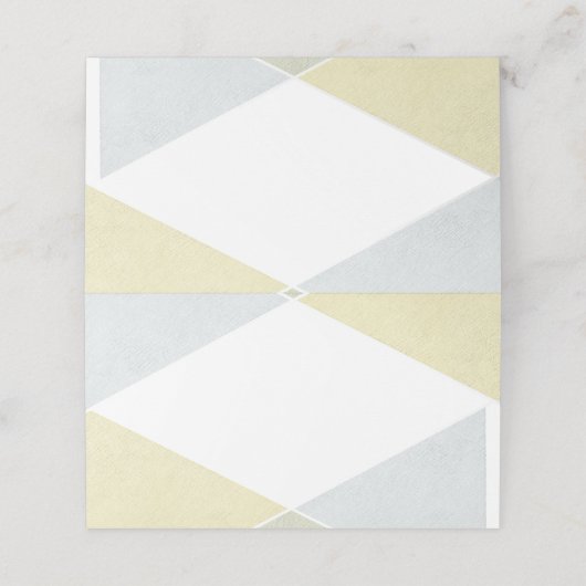 Zilveren gouden metalen look industriële chique br plaatskaartje (Buitenkant ongevouwen)