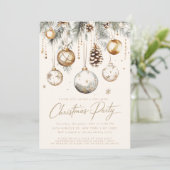 Zilveren Gouden Sieraden Kerstballen Kerstfeest Pa Kaart (Staand voorkant)