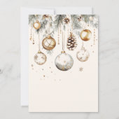 Zilveren Gouden Sieraden Kerstballen Kerstfeest Pa Kaart (Achterkant)