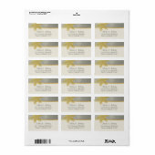 Zilveren gouden sneeuwvlok Winter bruiloft adres Etiket (Full Sheet)