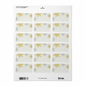 Zilveren Gouden Sneeuwvlok Winter Bruiloft Blank Etiket (Full Sheet)