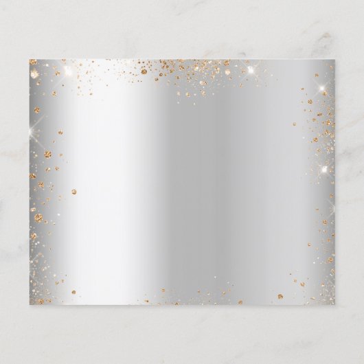 Zilveren gouden verjaardagsballonnen save the date (Achterkant)