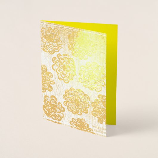 Zilveren goudsbloemen folie kaarten (Voorkant)