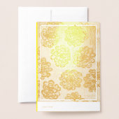 Zilveren goudsbloemen folie kaarten (Met envelop)