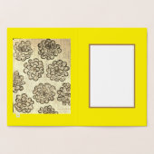 Zilveren goudsbloemen folie kaarten (Binnen)