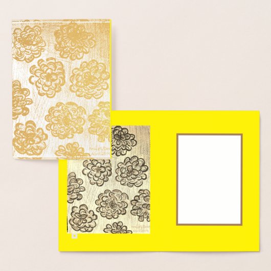 Zilveren goudsbloemen folie kaarten (Display)
