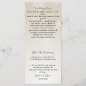 zilveren goudsneeuwvlokken wintertrouwprogramma's programmakaart (Achterkant)