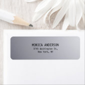 Zilveren Grijs Duidelijk Modern Terugkeeradresetik Etiket (Insitu)