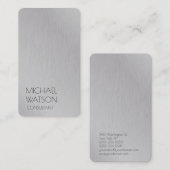 Zilveren Grijs Eenvoudig Duidelijk Trendy Consulta Visitekaartje (Voorkant / Achterkant)