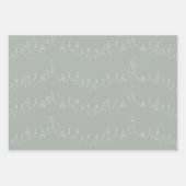 Zilveren Grijs Eid Mubarak Masjid Patroon Ontwerp Inpakpapier Vel (Voorkant 3)