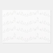 Zilveren Grijs Eid Mubarak Masjid Patroon Ontwerp Inpakpapier Vel (Voorkant 2)