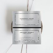 Zilveren Grijs Geborsteld Aluminium Textuur Visitekaartje