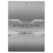 Zilveren Grijs Geborsteld Metaal Kijk Klembord (Achterkant)