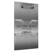 Zilveren Grijs Geborsteld Metaal Kijk Klembord (Rechts)