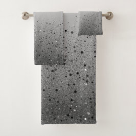 Zilveren Grijs Glamour Fonkelende Glitter Bad Handdoek
