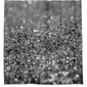 Zilveren Grijs Glitter Bokeh Glam 2 Douchegordijn (Voorkant)