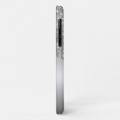 Zilveren Grijs Glitter Drip Ombre gepersonaliseerd Case-Mate iPhone Case (Achterkant/links)