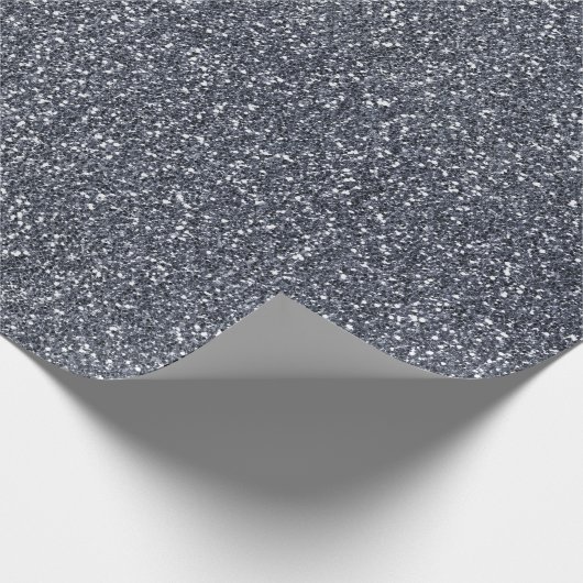Zilveren Grijs Grijs Glitter Delicate Witte Bruid Cadeaupapier (Hoek)
