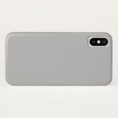 Zilveren Grijs iPhone X Hoesje (Achterkant (horizontaal))