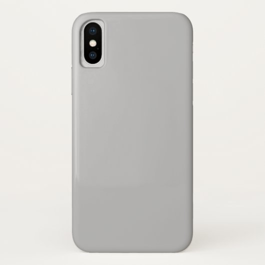 Zilveren Grijs iPhone X Hoesje (Achterkant)