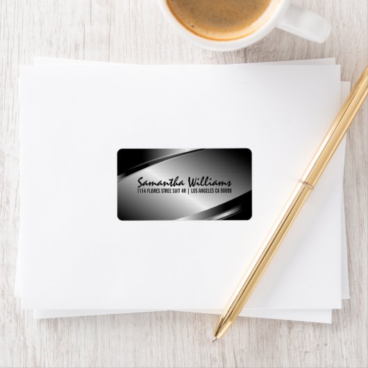 Zilveren Grijs Metallic Design Etiket (Insitu)