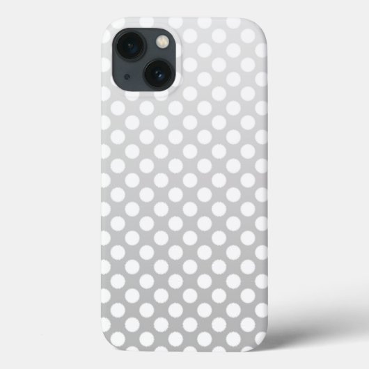 Zilveren grijs-wit stippenpatroon Case-Mate iPhone case (Achterkant)