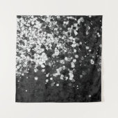 Zilveren Grijs Zwart Glitter Glam #1 Wandkleed (Voorkant)