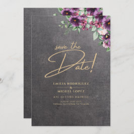 Zilveren grijze bes bloemige bruiloft winter herfs kaart