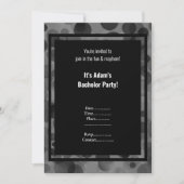 Zilveren Grijze Bokeh Mannelijke Bachelorfeest Kaart (Voorkant)