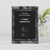 Zilveren Grijze Bokeh Mannelijke Bachelorfeest Kaart (Staand voorkant)