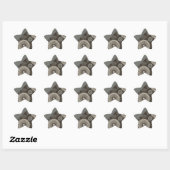 Zilveren grijze cirkels abstract ster sticker (Vel)