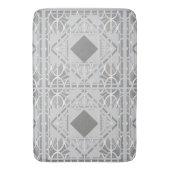 Zilveren Grijze Diamanten Badmat (Voorkant Verticaal)