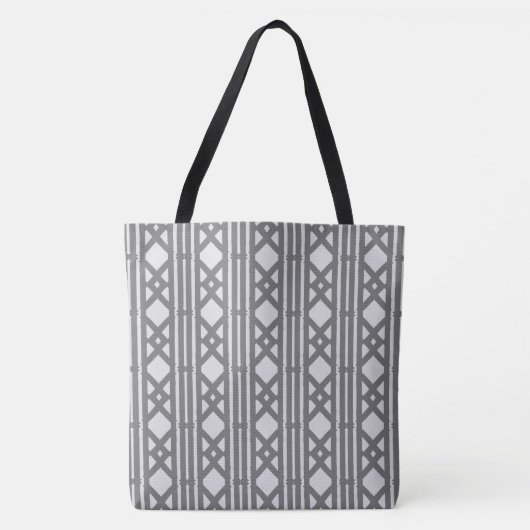Zilveren grijze diamanten tote bag (Voorkant)