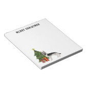 Zilveren grijze Duitse herder feestelijke kerstboo Notitieblok (Schuin)