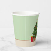 Zilveren grijze Duitse herder feestelijke kerstboo Papieren Bekers (Rechts)