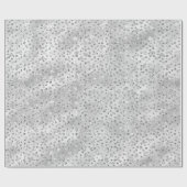 Zilveren Grijze Faux Glitter Cheetah Spots Cadeaupapier (Vlak)