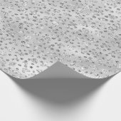 Zilveren Grijze Faux Glitter Cheetah Spots Cadeaupapier (Hoek)
