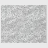 Zilveren Grijze Faux Glitter Luipaard Print Cadeaupapier (Vlak)