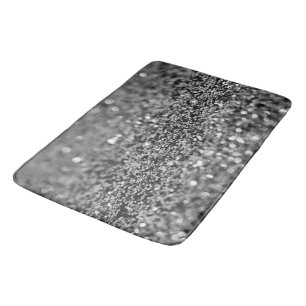 Zilveren grijze glitter bokeh glamour 2 badmat