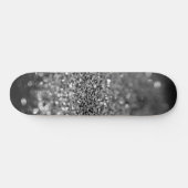 Zilveren grijze glitter bokeh glamour 2 persoonlijk skateboard (Horizontaal)