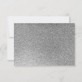 Zilveren Grijze Glitter Sparkle Dress Gown Script RSVP Kaartje (Achterkant)