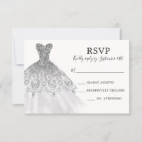 Zilveren Grijze Glitter Sparkle Dress Gown Script