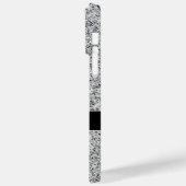 Zilveren grijze licht glinster glans Monogram Case-Mate iPhone Case (Achterkant / Links)