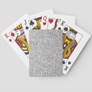 Zilveren grijze licht glinsterende vonken pokerkaarten